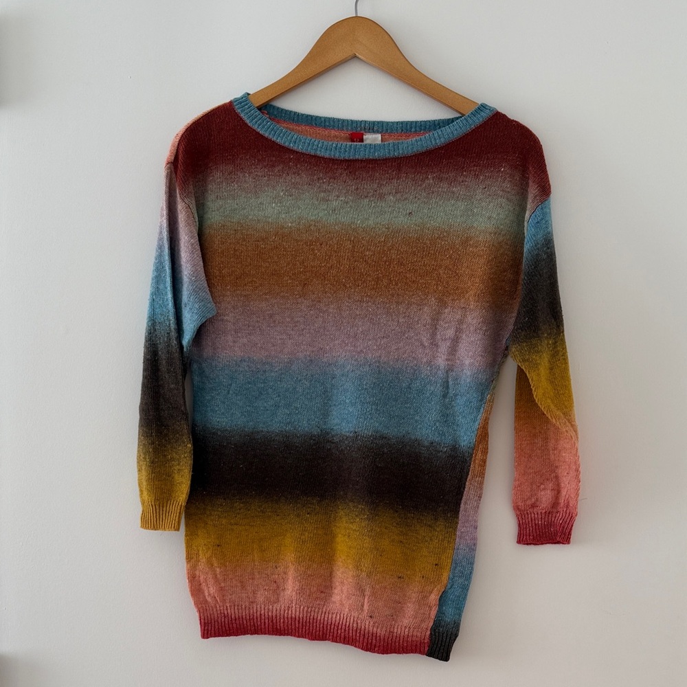 H&M Divided Multicolor Knit Sweater - Cottagecore Autumn Vibes